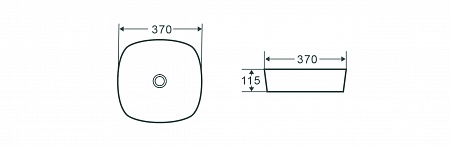 Раковина накладная Terminus Классик 370х370х115 Кузнецк - фото 3