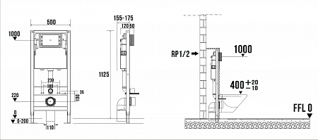 Сенсорная система инсталляции для подвесного унитаза 500х1125 (3 в 1) Terminus Кузнецк - фото 9 Сенсорная система инсталляции для подвесного унитаза 500х1125 (3 в 1) Terminus Кузнецк - фото 9