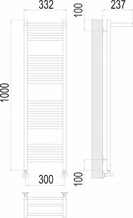 Аврора с/п П20 300х1000 Полотенцесушитель  TERMINUS Кузнецк - фото 3