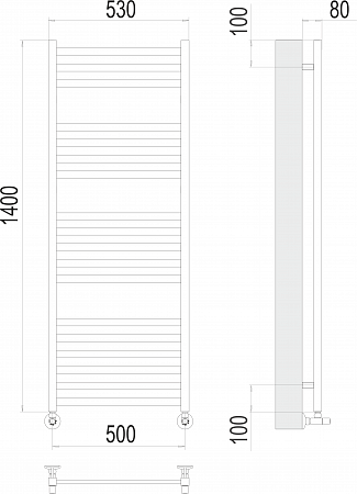 Грета П18 500х1400 Полотенцесушитель  TERMINUS Кузнецк - фото 3