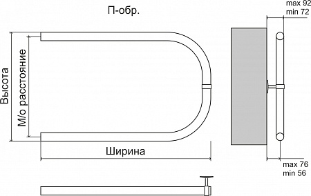 П-обр БШ 320х600 Полотенцесушитель  TERMINUS Кузнецк - фото 3