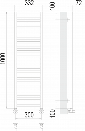Аврора П20 300х1000 Полотенцесушитель  TERMINUS Кузнецк - фото 3