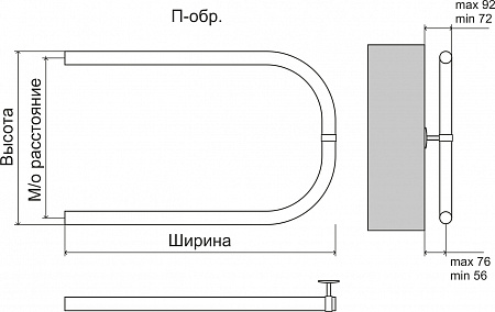 П-обр БШ 500х600 Полотенцесушитель  TERMINUS Кузнецк - фото 3