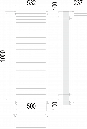 Аврора с/п П20 500х1000 Полотенцесушитель  TERMINUS Кузнецк - фото 3