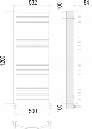 Классик П22 500х1200 Полотенцесушитель  TERMINUS Кузнецк - фото 3